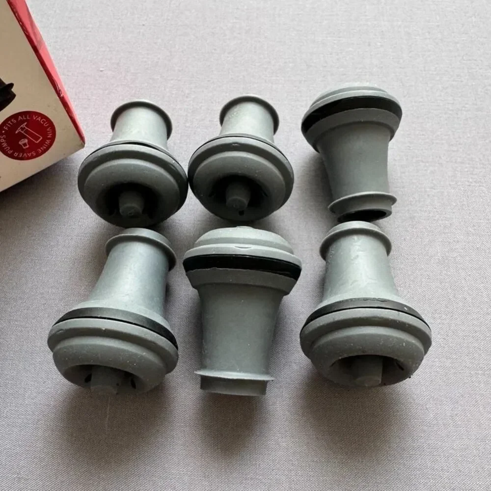 6 Vacu Vin Wine Saver Vacuum Stoppers